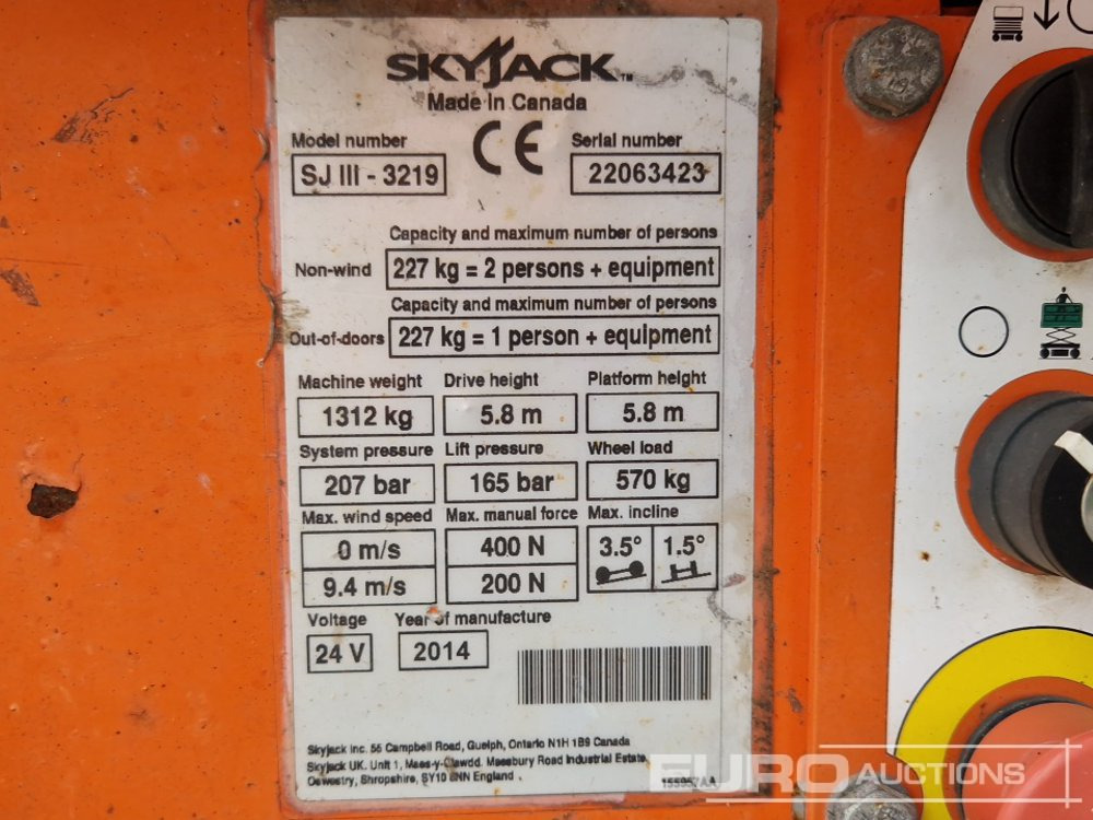 Plataforma aérea 2014 SkyJack SJ111-3219: foto 22