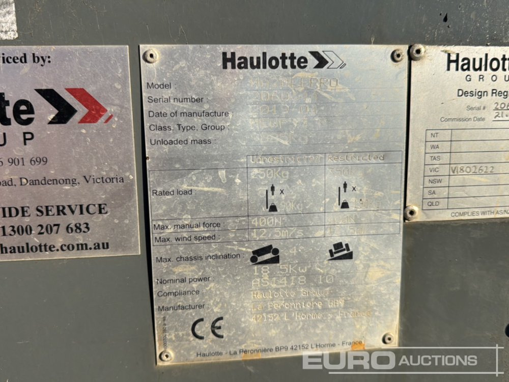 Plataforma aérea 2019 Haulotte HA20LE PRO: foto 40