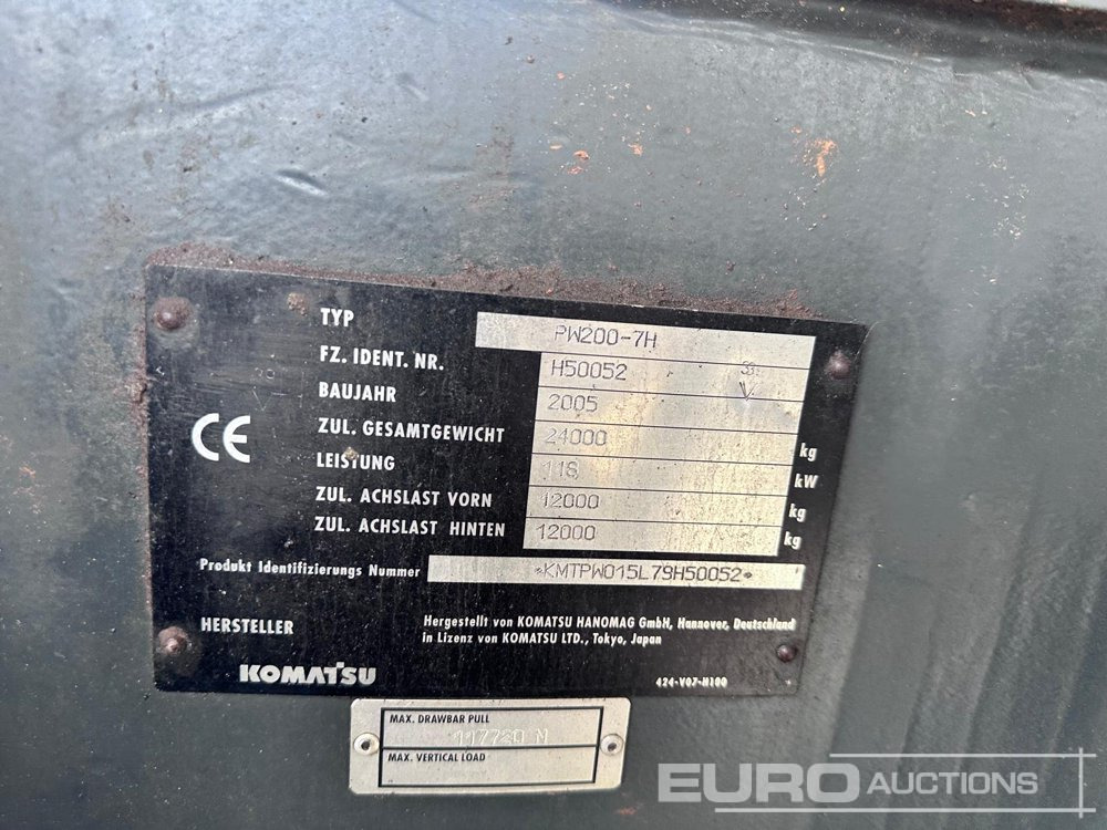 Komatsu PW200-7H - Escavadeira de rodas: foto 2 Komatsu PW200-7H - Escavadeira de rodas: foto 2