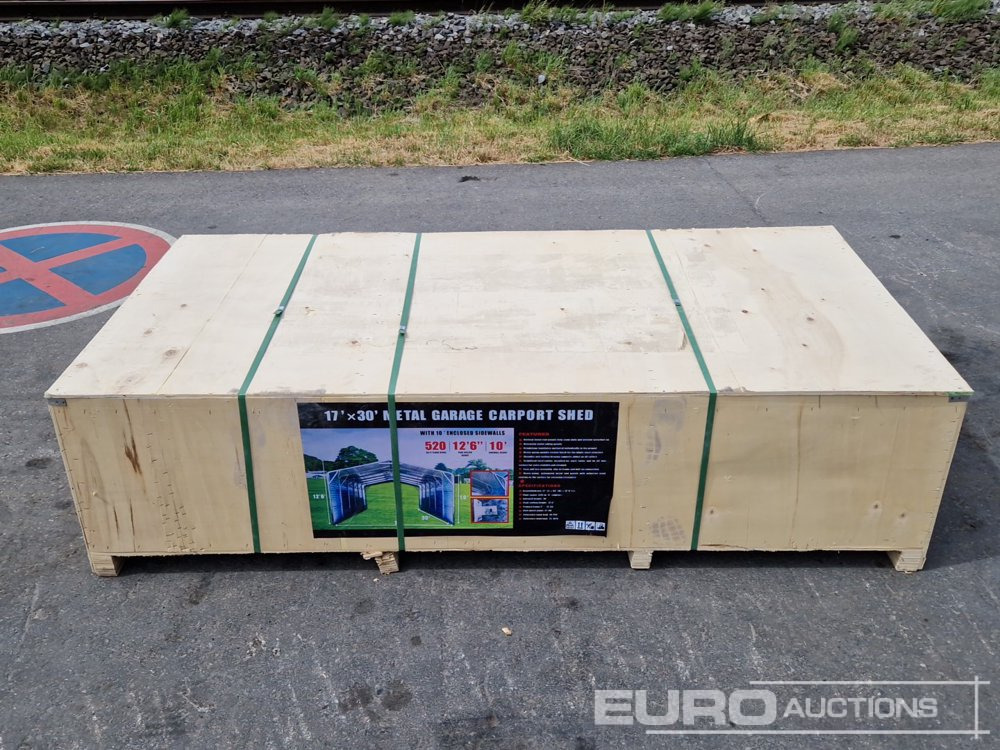 Unused 2025 17'x30' Metal Garage Carport Shed in 2.1x1x0.6m Transport Box - Casa contentor: foto 1 Unused 2025 17'x30' Metal Garage Carport Shed in 2.1x1x0.6m Transport Box - Casa contentor: foto 1