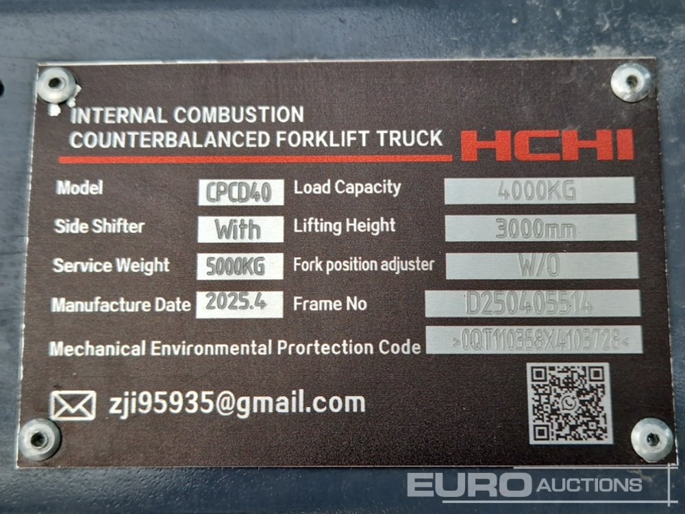 Empilhadeira Unused 2025 HCHI CPCD40: foto 25