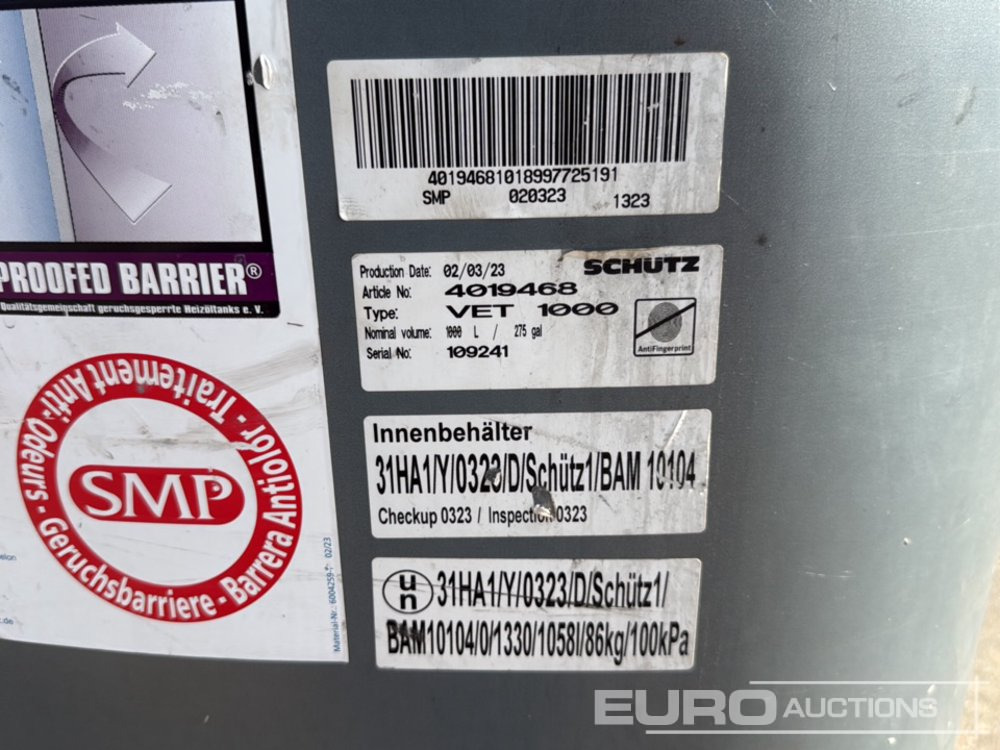 Equipamento de construção SCHUTZ 1000L Fuel Tank: foto 6