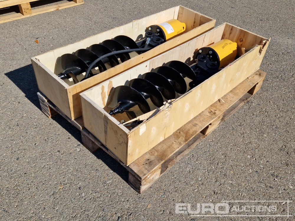 Unused KV200 Auger to suit Mini Excavator (2 of) / Ahoyador (2 of) - Perfurador de solo por Mini escavadeira: foto 1 Unused KV200 Auger to suit Mini Excavator (2 of) / Ahoyador (2 of) - Perfurador de solo por Mini escavadeira: foto 1