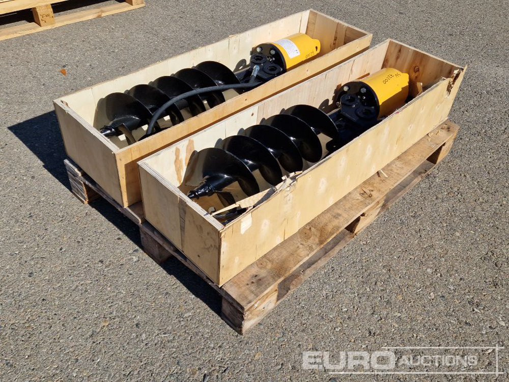 Unused KV200 Auger to suit Mini Excavator (2 of) / Ahoyador (2 of) - Perfurador de solo por Mini escavadeira: foto 1 Unused KV200 Auger to suit Mini Excavator (2 of) / Ahoyador (2 of) - Perfurador de solo por Mini escavadeira: foto 1