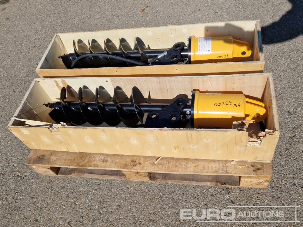 Unused KV200 Auger to suit Mini Excavator (2 of) / Ahoyador (2 of) - Perfurador de solo por Mini escavadeira: foto 2 Unused KV200 Auger to suit Mini Excavator (2 of) / Ahoyador (2 of) - Perfurador de solo por Mini escavadeira: foto 2