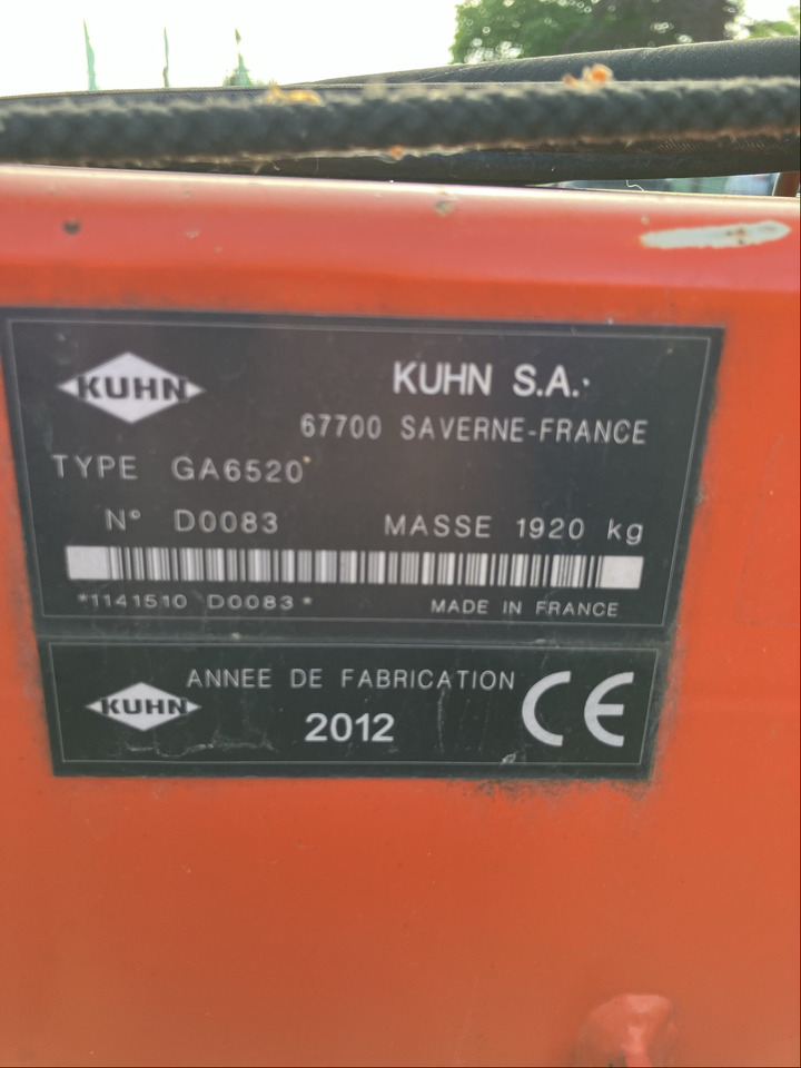 Kuhn 6520 - Ancinho enleirador: foto 2 Kuhn 6520 - Ancinho enleirador: foto 2