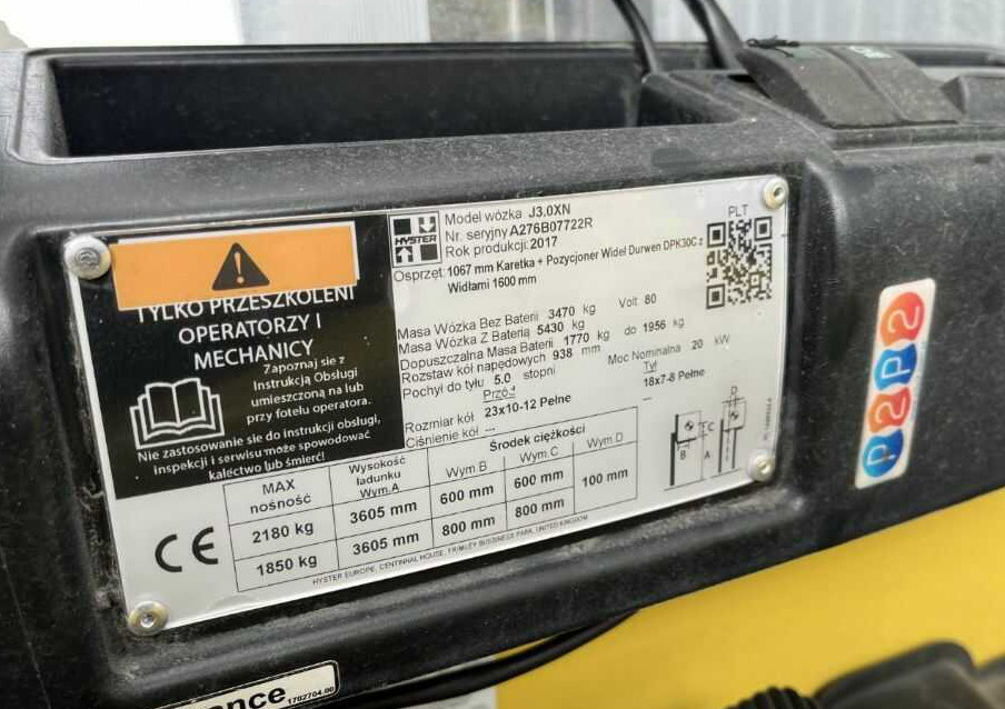 Hyster J3.0XN - Empilhadeira elétrica: foto 4 Hyster J3.0XN - Empilhadeira elétrica: foto 4