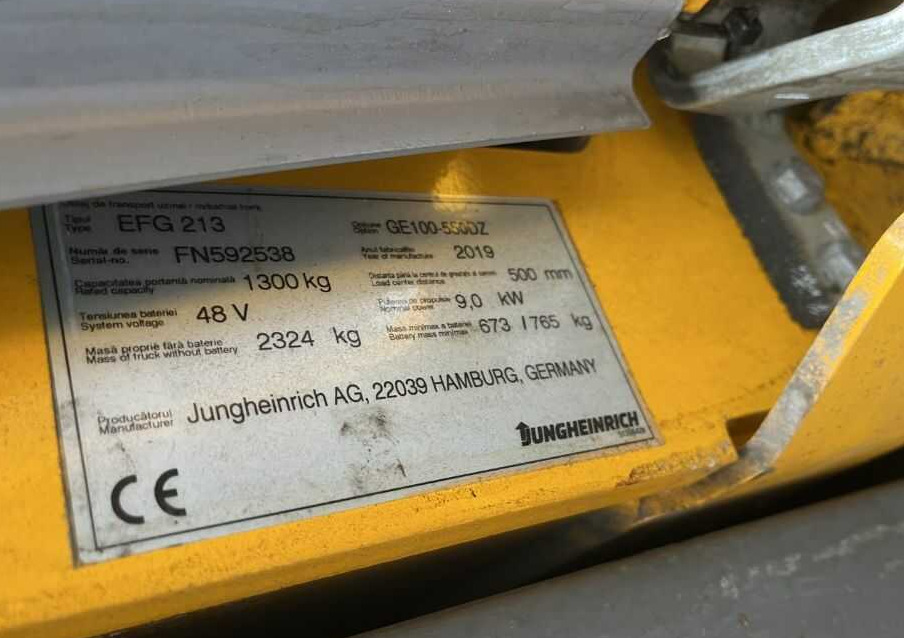 Jungheinrich EFG213 - Empilhadeira elétrica: foto 4 Jungheinrich EFG213 - Empilhadeira elétrica: foto 4