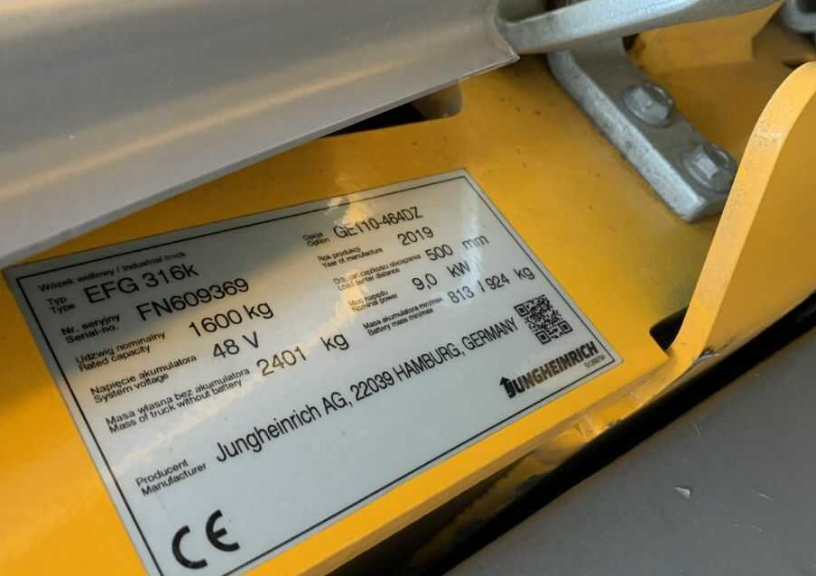 Jungheinrich EFG316k - Empilhadeira elétrica: foto 4 Jungheinrich EFG316k - Empilhadeira elétrica: foto 4