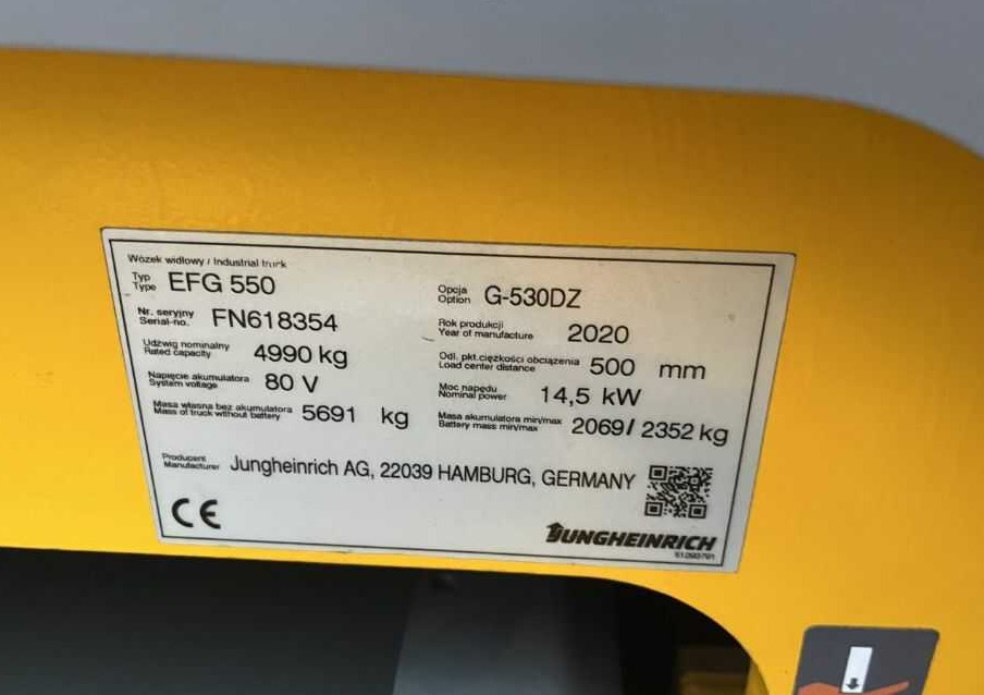 Jungheinrich EFG550 - Empilhadeira elétrica: foto 4 Jungheinrich EFG550 - Empilhadeira elétrica: foto 4