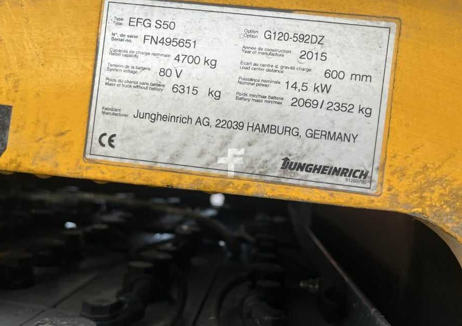 Jungheinrich EFGS50 - Empilhadeira elétrica: foto 4 Jungheinrich EFGS50 - Empilhadeira elétrica: foto 4