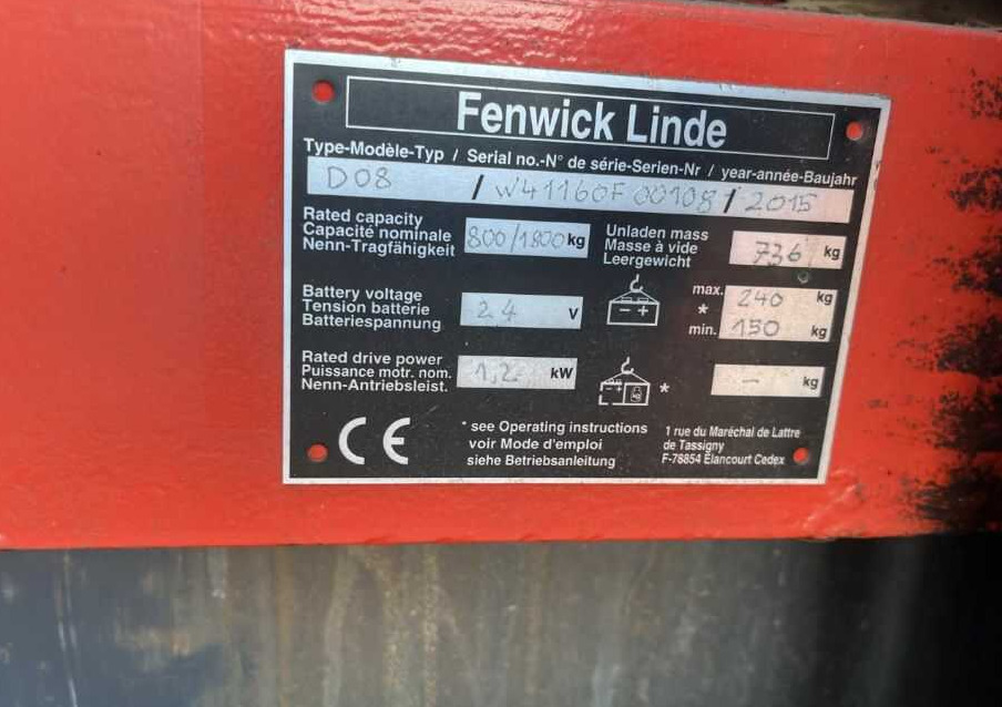 Linde D08 - Stacker: foto 4 Linde D08 - Stacker: foto 4