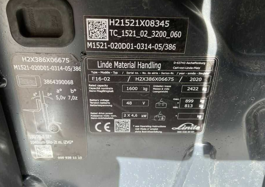 Linde E16-02 - Empilhadeira elétrica: foto 4 Linde E16-02 - Empilhadeira elétrica: foto 4