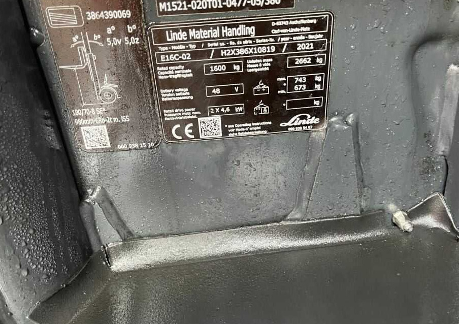 Linde E16C-02 - Empilhadeira elétrica: foto 4 Linde E16C-02 - Empilhadeira elétrica: foto 4