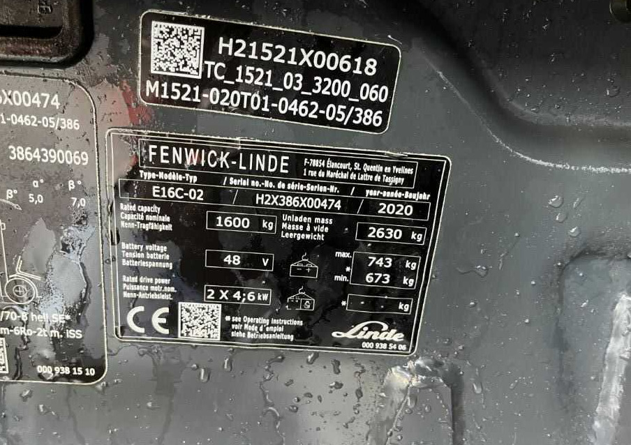 Linde E16C-02 - Empilhadeira elétrica: foto 4 Linde E16C-02 - Empilhadeira elétrica: foto 4