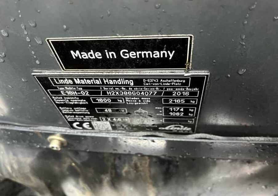 Linde E16H-02 - Empilhadeira elétrica: foto 4 Linde E16H-02 - Empilhadeira elétrica: foto 4