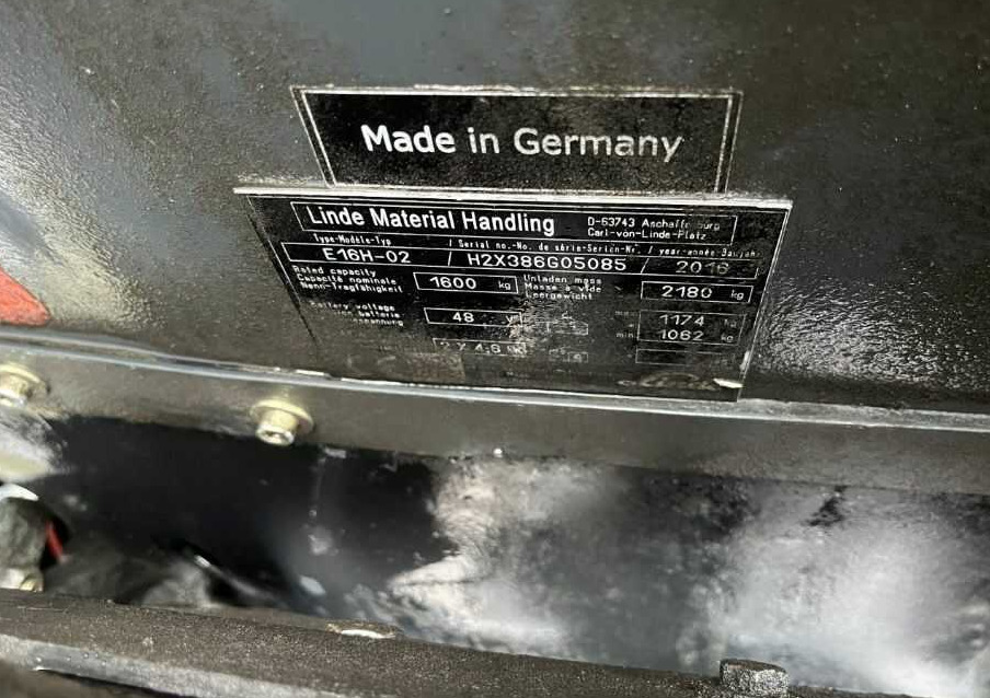 Linde E16H-02 - Empilhadeira elétrica: foto 4 Linde E16H-02 - Empilhadeira elétrica: foto 4