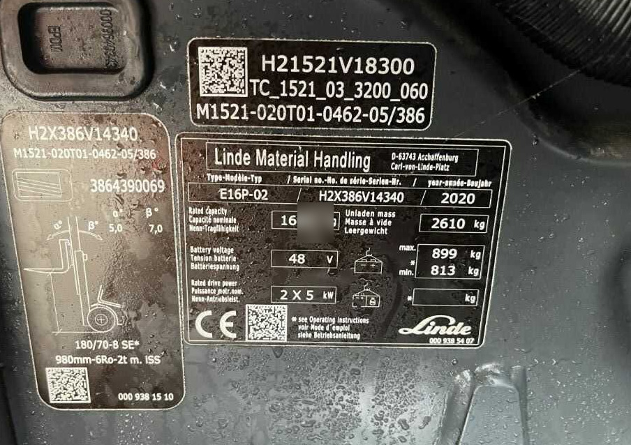 Linde E16P-02 - Empilhadeira elétrica: foto 4 Linde E16P-02 - Empilhadeira elétrica: foto 4