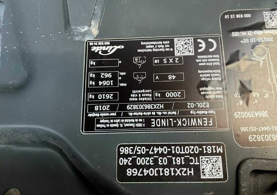 Linde E20L-02 - Empilhadeira elétrica: foto 4 Linde E20L-02 - Empilhadeira elétrica: foto 4