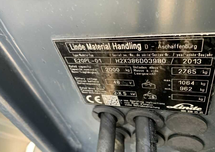 Linde E20PL-01 - Empilhadeira elétrica: foto 4 Linde E20PL-01 - Empilhadeira elétrica: foto 4