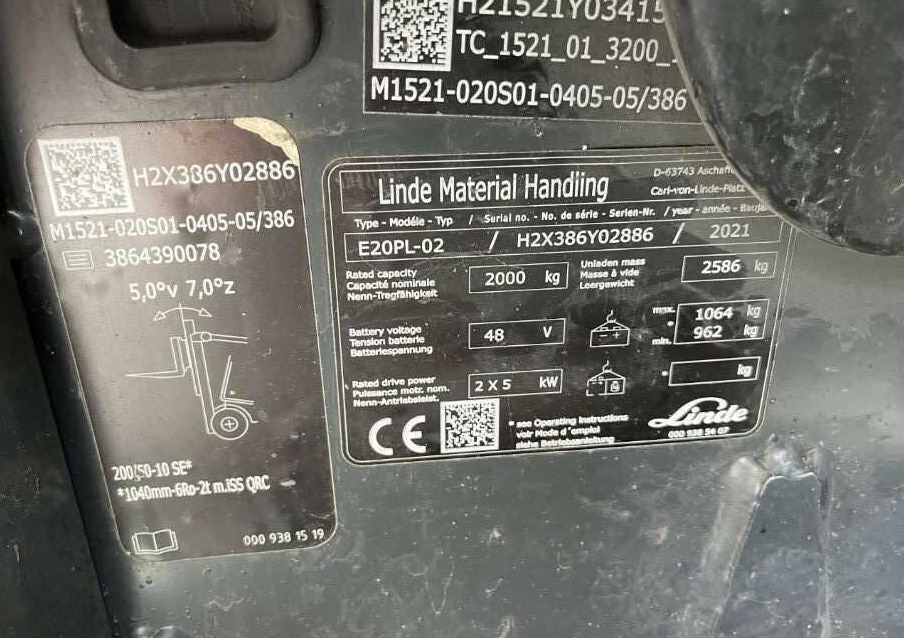 Linde E20PL-02 - Empilhadeira elétrica: foto 4 Linde E20PL-02 - Empilhadeira elétrica: foto 4
