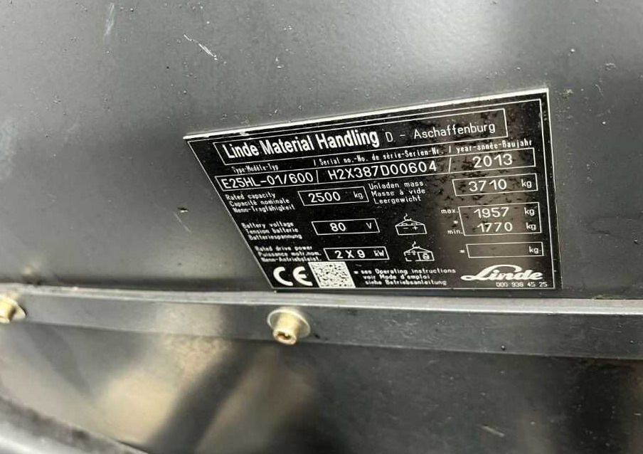 Linde E25H-01/600 - Empilhadeira elétrica: foto 4 Linde E25H-01/600 - Empilhadeira elétrica: foto 4