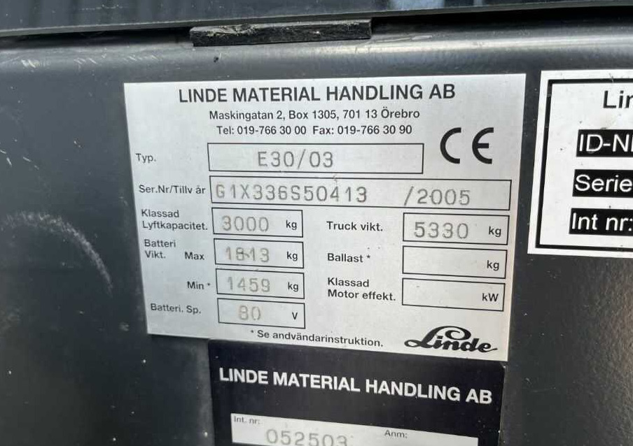 Linde E30-03 - Empilhadeira elétrica: foto 4 Linde E30-03 - Empilhadeira elétrica: foto 4