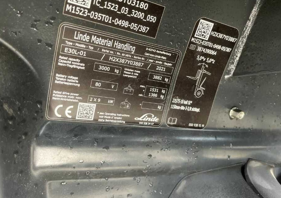 Linde E30L-01 - Empilhadeira elétrica: foto 4 Linde E30L-01 - Empilhadeira elétrica: foto 4