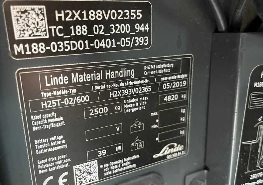 Linde H25T-02/600 - Empilhadeira a gás: foto 4 Linde H25T-02/600 - Empilhadeira a gás: foto 4