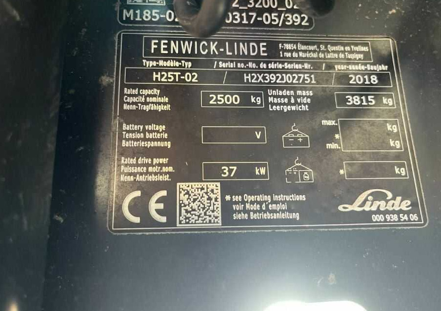 Linde H25T-02 - Empilhadeira a gás: foto 4 Linde H25T-02 - Empilhadeira a gás: foto 4