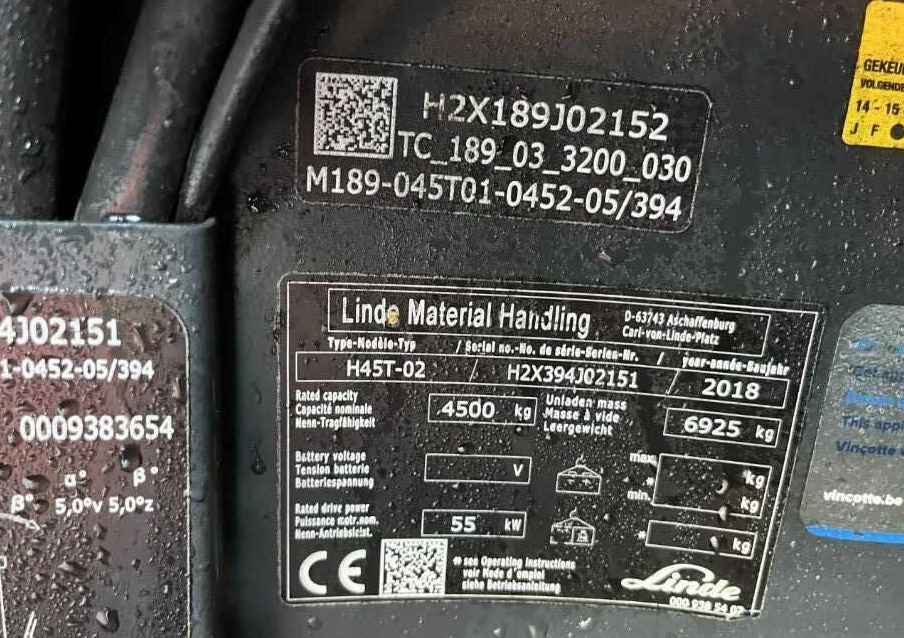 Linde H45T-02 - Empilhadeira a gás: foto 4 Linde H45T-02 - Empilhadeira a gás: foto 4
