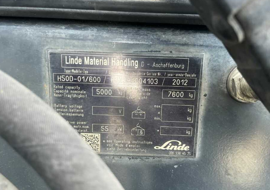 Linde H50D-01/600 - Empilhadeira a diesel: foto 4 Linde H50D-01/600 - Empilhadeira a diesel: foto 4