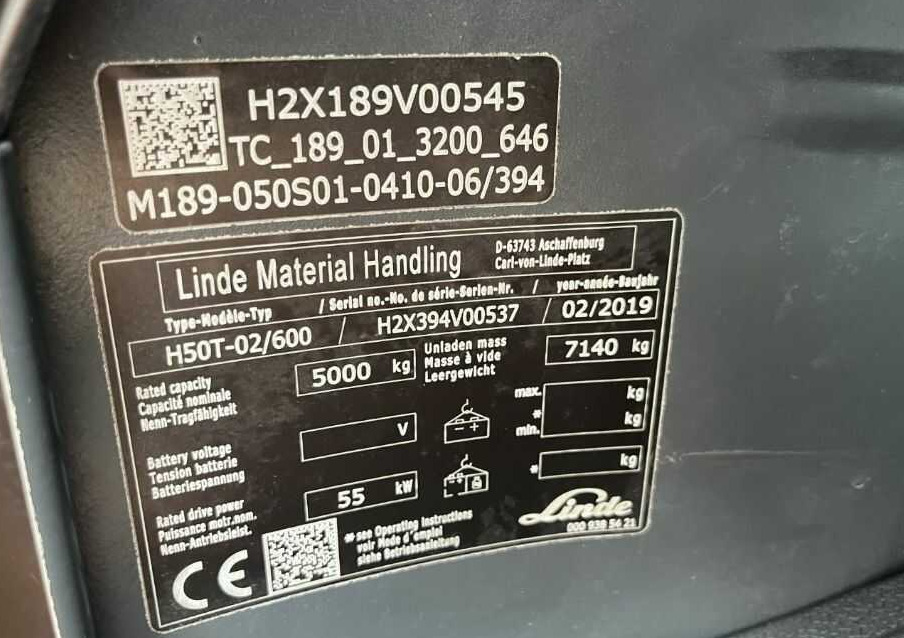 Linde H50T-02/600 - Empilhadeira a gás: foto 4 Linde H50T-02/600 - Empilhadeira a gás: foto 4