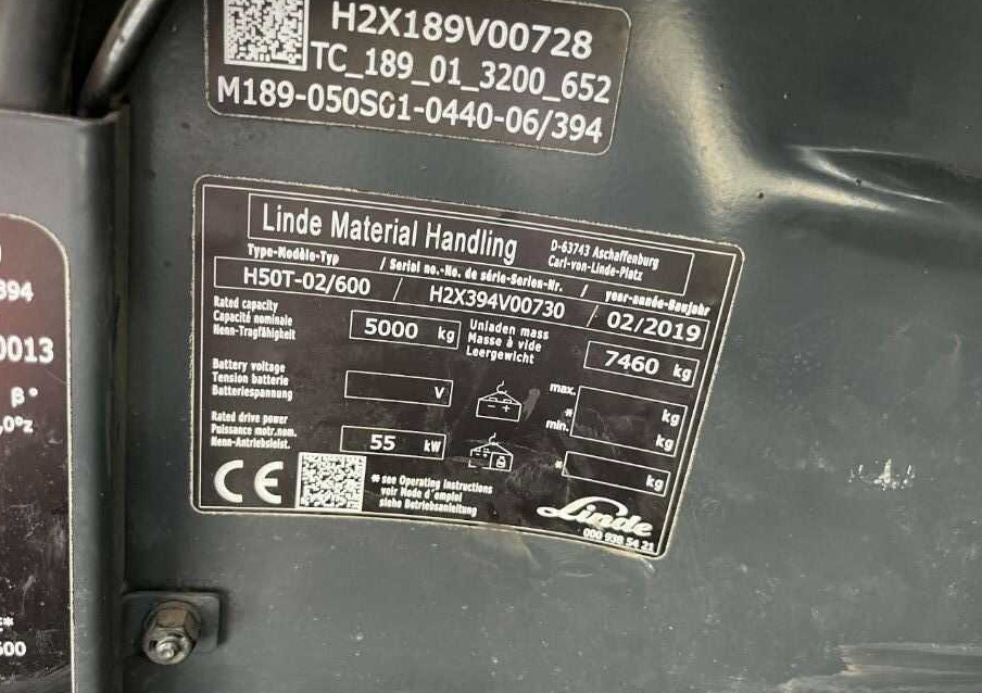 Linde H50T-02/600 - Empilhadeira a gás: foto 4 Linde H50T-02/600 - Empilhadeira a gás: foto 4