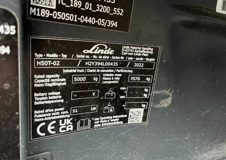 Linde H50T-02 - Empilhadeira a gás: foto 4 Linde H50T-02 - Empilhadeira a gás: foto 4