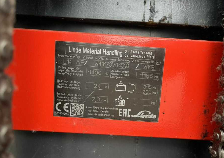 Linde L14AP - Stacker: foto 4 Linde L14AP - Stacker: foto 4
