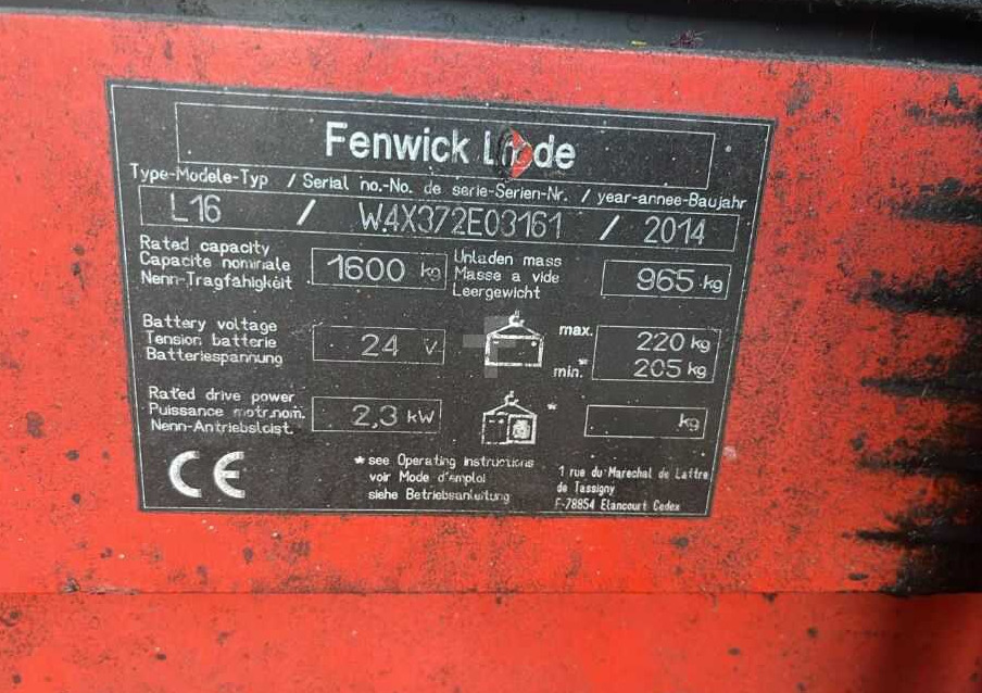 Linde L16 - Stacker: foto 4 Linde L16 - Stacker: foto 4