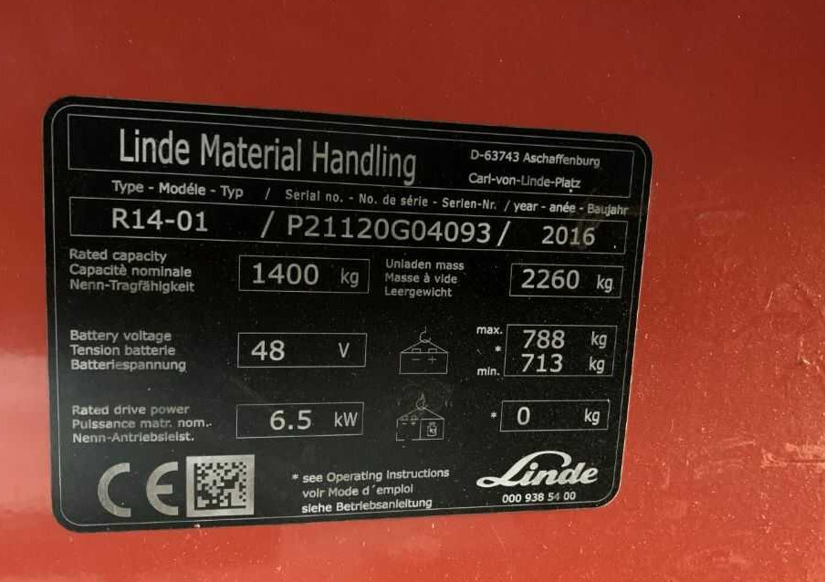 Linde R14-01 - Empilhador retráctil: foto 5 Linde R14-01 - Empilhador retráctil: foto 5
