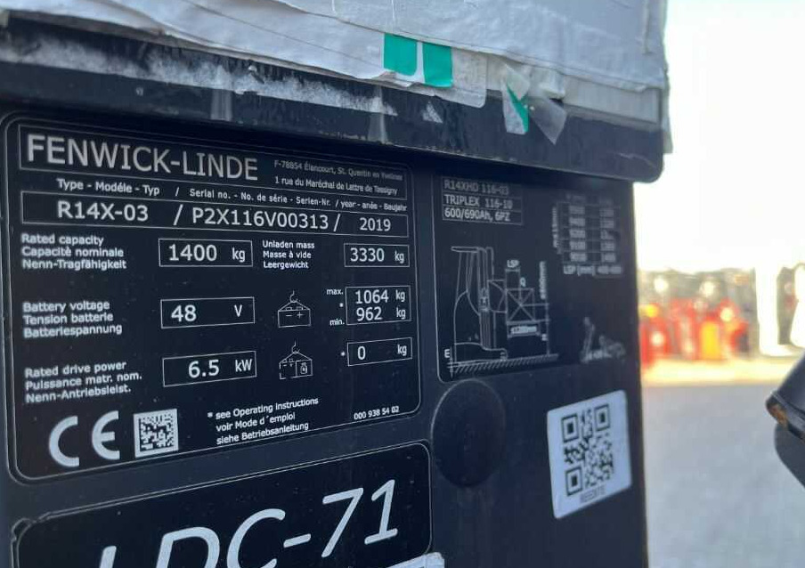 Linde R14X - Empilhador retráctil: foto 4 Linde R14X - Empilhador retráctil: foto 4