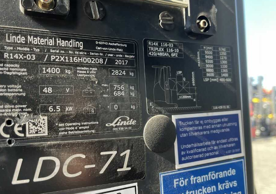 Linde R14X - Empilhador retráctil: foto 4 Linde R14X - Empilhador retráctil: foto 4