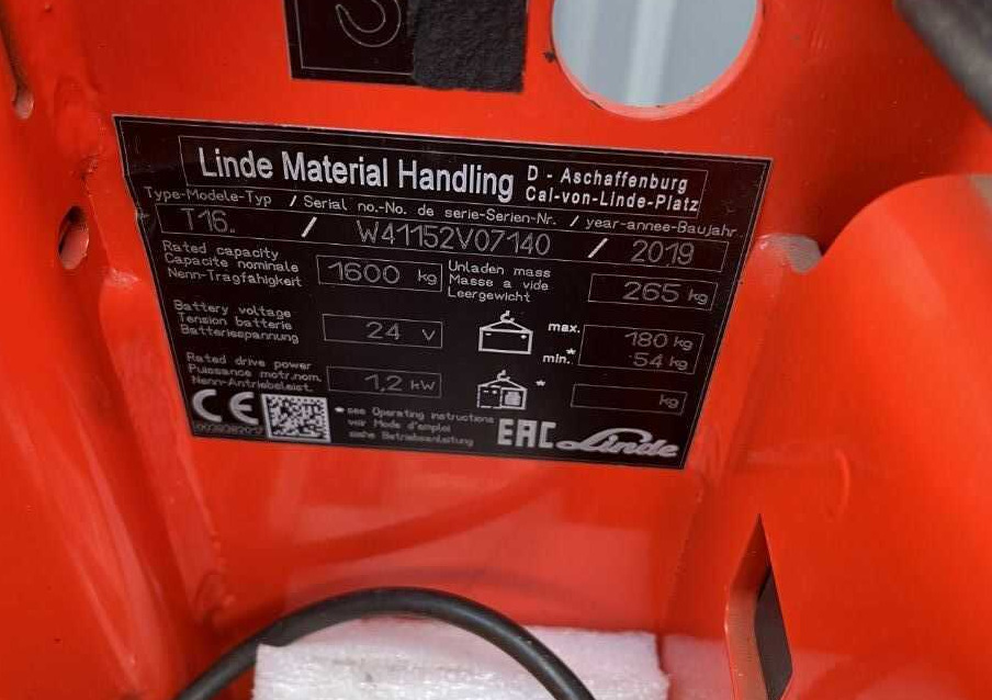 Linde T16 - Porta-palete: foto 4 Linde T16 - Porta-palete: foto 4