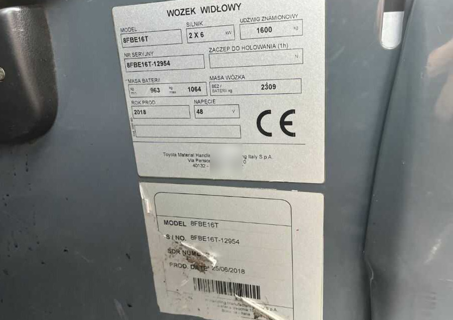 Toyota 8FBE16T - Empilhadeira elétrica: foto 4 Toyota 8FBE16T - Empilhadeira elétrica: foto 4