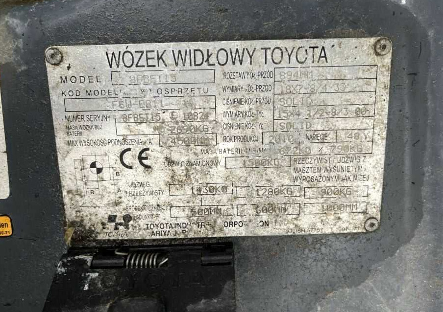 Toyota 8FBET15 - Empilhadeira elétrica: foto 4 Toyota 8FBET15 - Empilhadeira elétrica: foto 4