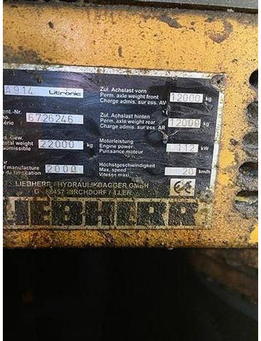 Liebherr A914 - Escavadeira: foto 4 Liebherr A914 - Escavadeira: foto 4