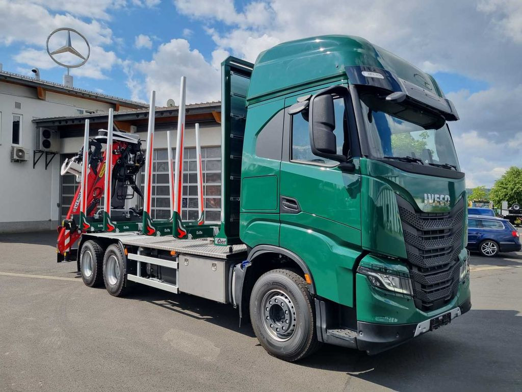 Camião de transporte de madeira, Camião grua novo Iveco X-WAY AS300X57ZP ON+ 6x4 Palfinger Epsilon M12 Z: foto 14