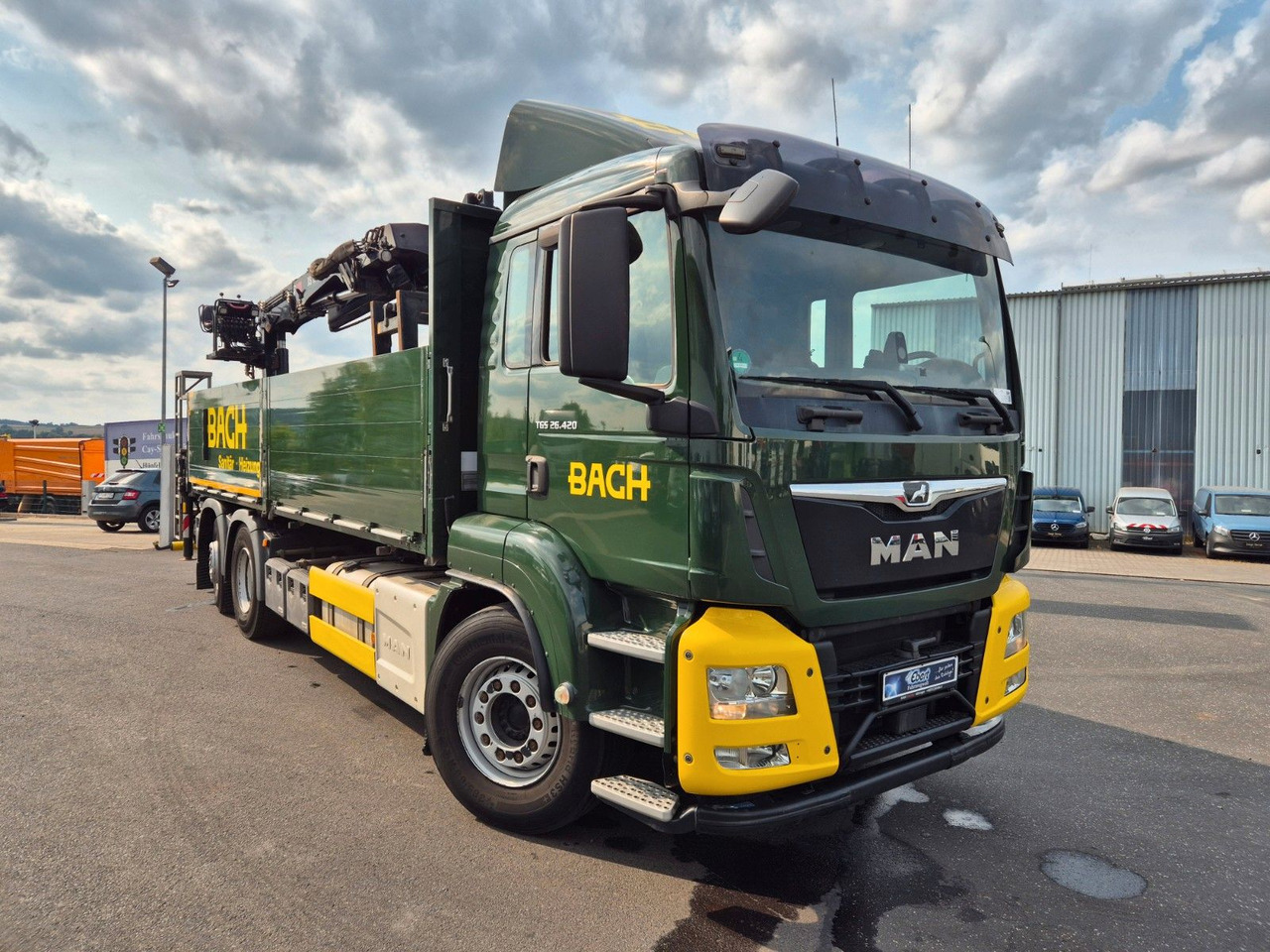 MAN TGS 26.420 6x2-4 LL Hiab 177K PRO 2 Stück - Camião de caixa aberta/ Plataforma, Camião grua: foto 3 MAN TGS 26.420 6x2-4 LL Hiab 177K PRO 2 Stück - Camião de caixa aberta/ Plataforma, Camião grua: foto 3