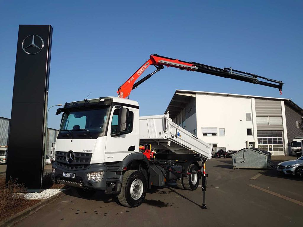 Mercedes-Benz Arocs 1832 KK 4x2 Kipper+Kran Fassi F120+Funk Mercedes-Benz Arocs 1832 KK 4x2 Kipper+Kran Fassi F120+Funk - Camião basculante, Camião grua: foto 2 Mercedes-Benz Arocs 1832 KK 4x2 Kipper+Kran Fassi F120+Funk Mercedes-Benz Arocs 1832 KK 4x2 Kipper+Kran Fassi F120+Funk - Camião basculante, Camião grua: foto 2
