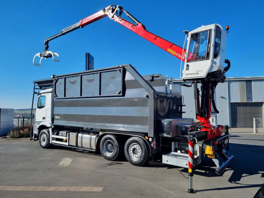 Camião de transporte de madeira, Camião grua novo Mercedes-Benz Arocs 2751L HAD + Q170L (11,5m!) -EBERT-Fäll-LKW: foto 7