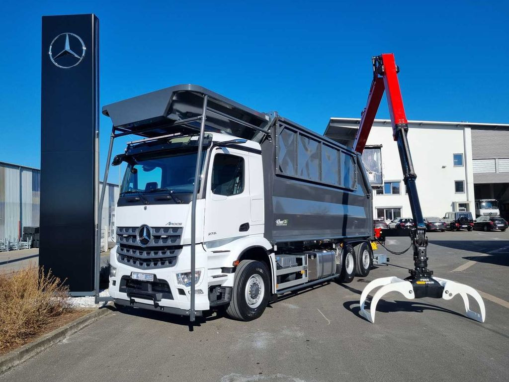 Camião de transporte de madeira, Camião grua novo Mercedes-Benz Arocs 2751L HAD + Q170L (11,5m!) -EBERT-Fäll-LKW: foto 10