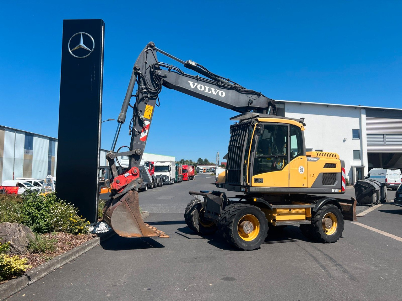 Volvo EW160D / 2014 / 1xTieflöffel / Forstschutzgitter - Escavadeira de rodas: foto 1 Volvo EW160D / 2014 / 1xTieflöffel / Forstschutzgitter - Escavadeira de rodas: foto 1